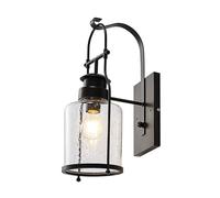 Lindby Applique da parete interno vintage, Lampada Parete Lanterna rustica retro Lampadario Muro Interno Industriale Retrò in Stile a Incandescenza attacco E27 Metallo