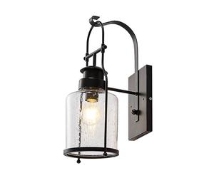 Lindby Applique da parete interno vintage, Lampada Parete Lanterna rustica retro Lampadario Muro Interno Industriale Retrò in Stile a Incandescenza attacco E27 Metallo