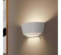 Lindby Applique di gesso bianco Azriel, semisfera LINDBY