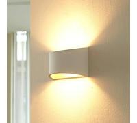 Lindby Applique dimmerabile (Moderno) colore Bianco, in Argilla ad es. Soggiorno & Sala da pranzo applique