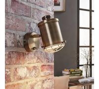 Lindby Applique Ebbi in ottone anticato, dimming LINDBY