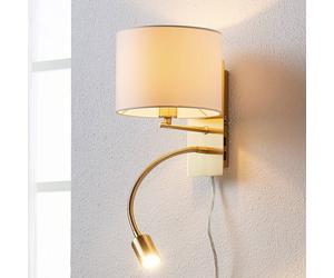 Lindby applique Florens, ottone, lampada a LED da lettura, 23,5 cm LINDBY
