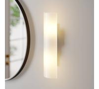 Lindby applique Ophelia, altezza 39 cm, bianco, vetro LINDBY