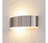 Lindby Elegante applique da esterni Pacon in acciaio inox LINDBY