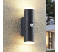 Lindby Aspyn applique LED esterni, 2 luci, sensore LINDBY