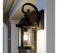 Lindby Barret applique da esterno, 39 cm, alluminio, marrone LINDBY