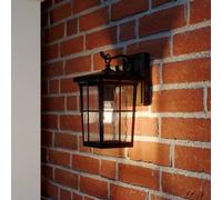 Lindby Applique da esterni dimmerabile (Antico) colore Marrone, in Alluminio applique lampada LED outdoor per facciata/parete terrazzo e balcone
