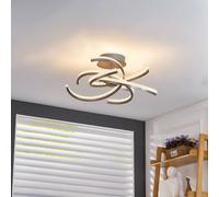 Lindby Divalis plafoniera LED, stepdim, nichel LINDBY