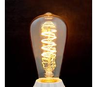 Lindby E27 LED Rustica Curved Line 4W, 1.800K, ambra LINDBY