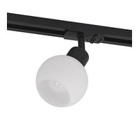 Lindby faretto a binario nero, spot per sistema | faretto soffitto E14, Moderno, in Vetro per Corridoio, Studio, Ufficio, Soggiorno, Sala da pranzo