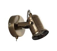 Lindby Faretto 'Anze' dimmerabile (Industriale) colore Oro, in Metallo ad es. Soggiorno & Sala da pranzo (1 luce, GU10) applique