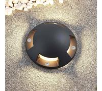 Lindby Faretto da pavimento LED Huban, 15 cm, a 4 luci, antracite LINDBY