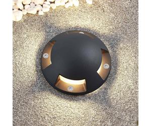 Lindby Faretto da pavimento LED Huban, 15 cm, a 4 luci, antracite LINDBY