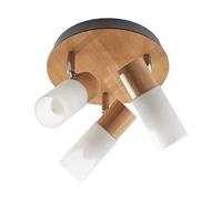 Lindby Faretto dimmerabile (Country) colore Ocra, in Legno ad es. Cucina Lampada da incasso plafoniera applique