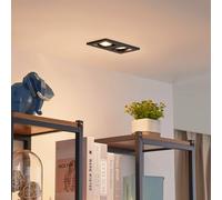 Lindby Faretto Thorid, nero, 19 x 10 cm, a 2 luci, GU10 LINDBY