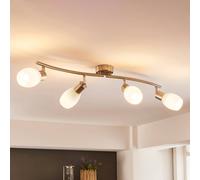 Lindby fatto Arda, 70 cm, a 4 luci, nichel, vetro, E14 LINDBY