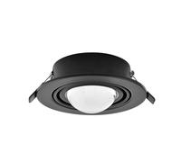 Lindby fatto da incasso Jyla, nero, 3.000 K, Ø 13 cm, lente LINDBY