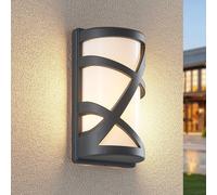 Lindby Applique da esterni dimmerabile (Moderno) colore Nero, in Alluminio applique lampada LED outdoor per facciata/parete terrazzo e balcone