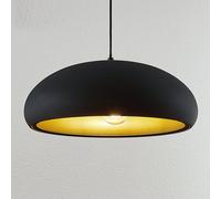 Lindby Gerwina lampada a sospensione, nero/oro, metallo, 40 cm, E27 LINDBY