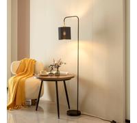 Lindby Hinay piantana in tessuto nero/oro LINDBY