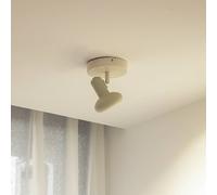 Lindby Huby, faretto da soffitto a 1 luce, crema/verde chiaro, ferro LINDBY