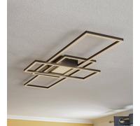 Lindby Ismera plafoniera a LED 3 cornici, antracite LINDBY