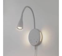 Lindby Lampada a LED da lettura Zayna, bianca, CCT, USB, dimmerabile, timer LINDBY