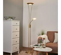Lindby Lampada a LED da pavimento Eda, altezza 180 cm, ottone, dimmerabile LINDBY