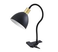 Lindby lampada a pinza nero, finitura opaca, ottone lume da lettura per | luce con morsetto E14, Moderno, con morsetto per Soggiorno