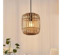 Lindby lampada a sospensione Canyana, naturale, rattan, Ø 22 cm LINDBY
