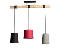 Lindby Lampada a sospensione dimmerabile (Giovanile) colore Ocra, in Legno ad es. Soggiorno & Sala da pranzo lampada tessuto soffitto plafoniera