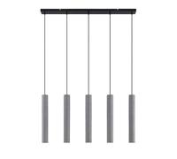Lindby Lampada a sospensione 'Concretto' dimmerabile (Moderno) colore Grigio ad es. Soggiorno & Sala da pranzo (5 luci, GU10) lampada a sospensione, lampada da soffitto, lampada, plafoniera