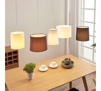 Lindby Lampada a sospensione in tessuto Hermina a 5 luci LINDBY