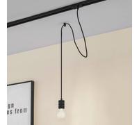 Lindby lampada a sospensione Linaro, Ø 4,6 cm, nero, monofase, E27 LINDBY