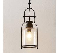 Lindby lampada a sospensione Rozalie, nero, metallo, lanterna, 21 cm LINDBY