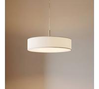 Lindby Lampada a sospensione Sebatin, Ø 50 cm, beige, tessuto, E27 LINDBY