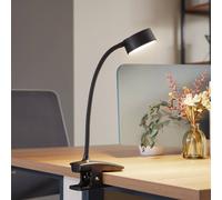 Lindby Lampada con morsetto ricaricabile a LED Maori, nero, metallo, CCT LINDBY