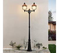 Lindby lampada da esterno Clint, 225 cm, a 2 luci, resistente all'acqua di LINDBY