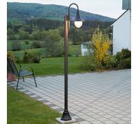 Lindby lampada da esterno Daphne, 220 cm, nero, E27, IP44 LINDBY