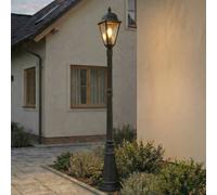 Lampione da esterni 'Edana' (Antico) colore Nero, in Alluminio (1 luce, E27) di Lindby | Candelabro, lampada da esterni