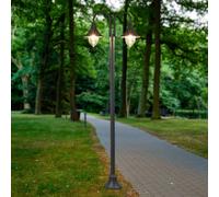 Lindby lampada da esterno Madea, grigio, a 2 luci, 212 cm, E27, IP44 LINDBY