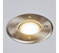Lindby Lampada da incasso a pavimento Insa, Ø11cm, acciaio inox, GU10, IP67 LINDBY