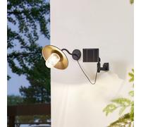 Lindby lampada da parete a LED solare Virane, nera, alluminio LINDBY