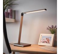 Lindby Lampada da scrivania a LED Kuno, grigio, USB, touch dimmer LINDBY