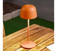 Lindby Lampada da tavolo a batteria LED Arietty, arancione, dimmerabile, IP65 LINDBY