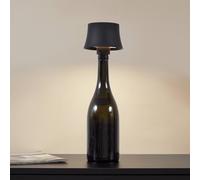 Lindby Lampada da tavolo a LED ricaricabile Linor, nera, USB, dimmer touch LINDBY
