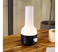 Lindby Lampada da tavolo per esterni ricaricabile a LED Isaline, nera, LINDBY