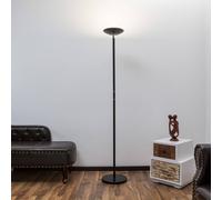 Lindby Lampada LED da pavimento Malea, nera, metallo, dimmerabile, 180 cm LINDBY