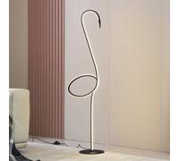Lindby Lampada LED da pavimento Pajaro, 130 cm, nero, CCT, dimmerabile LINDBY