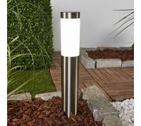 Lindby Lampada LED solare Aleeza, 61 cm, acciaio inossidabile, picchetto LINDBY